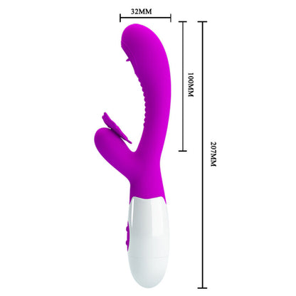 PRETTY LOVE Vibrador Rabbit Lambedor e Vibratório Lilac em silicone macio