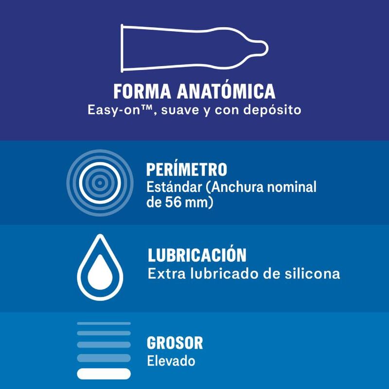 Embalagem de preservativos DUREX Extra Seguro com 12 unidades, destacando a proteção e conforto.