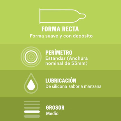 Embalagem e conteúdo dos Preservativos DUREX Saboreame 12 Unidades com sabores frutados