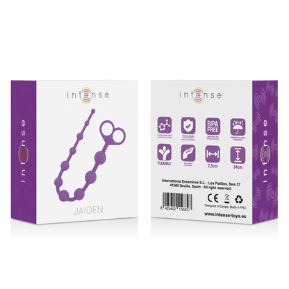 INTENSE Jaiden Bolas Anais de Silicone Sedoso Lilás para estimulação e prazer