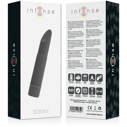 INTENSE Vibrador Sonny Curvo Silencioso Preto com 1 função de vibração.
