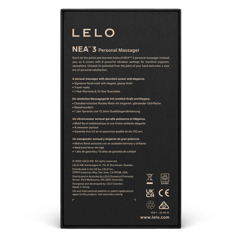 NEA 3 Massageador Pessoal Compacto 10 Modos de Vibração