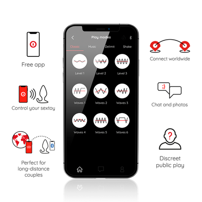 Plug Anal Vibratório ONINDER Preto controlado por aplicativo