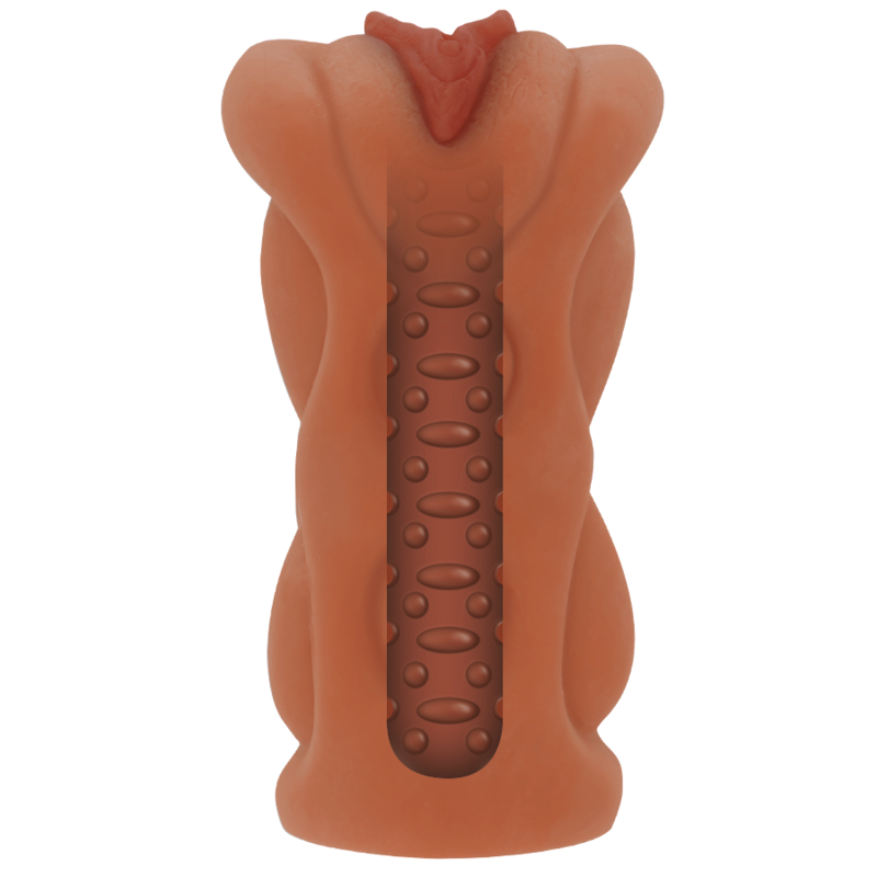 Masturbador masculino Jamyjob Signature Milena Vagina, mostrando o material e formato realista.