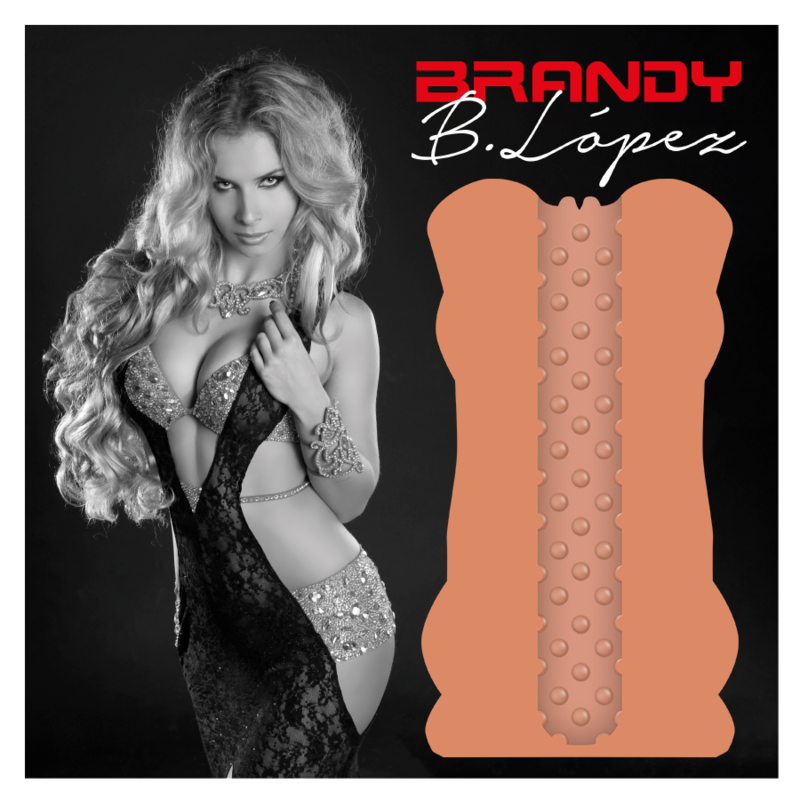 Jamyjob Signature Masturbador Vagina Brandy, mostrando a textura e o design realista para prazer masculino