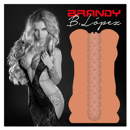 Jamyjob Signature Masturbador Vagina Brandy, mostrando a textura e o design realista para prazer masculino