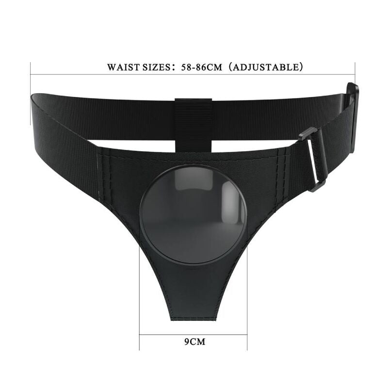Arnês Universal PRETTY LOVE Preto para uso com dildos e vibradores.