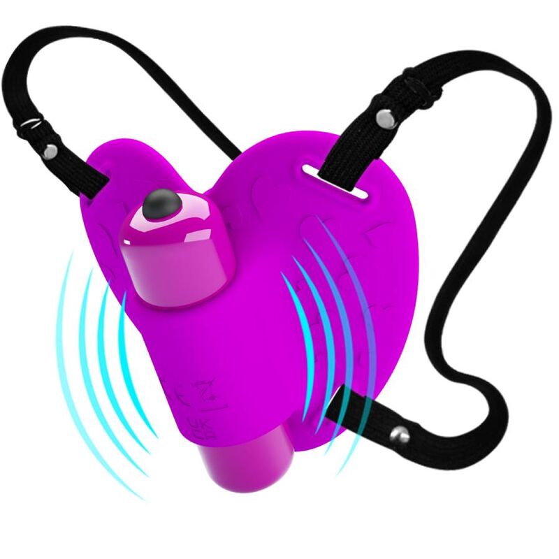 Vibrador estimulador clitoriano Pretty Love Heartbeat roxo com 10 modos de vibração.
