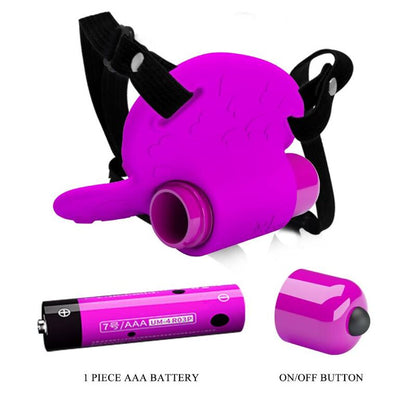 Vibrador estimulador clitoriano Pretty Love Heartbeat roxo com 10 modos de vibração.