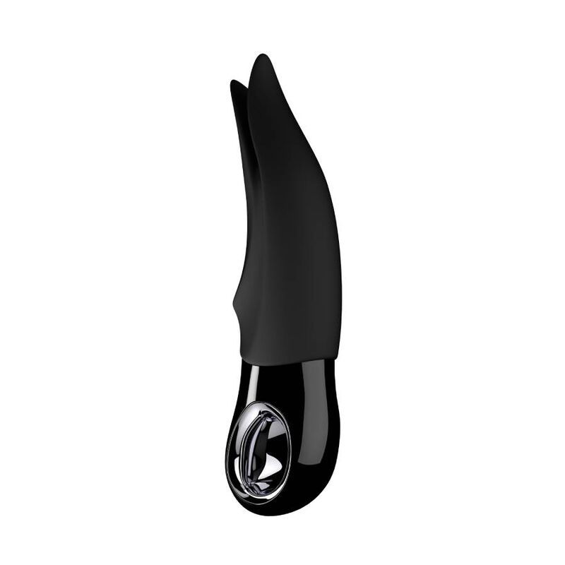 Vibrador clitorial FUN FACTORY Volta Black Line, design elegante e pontas vibratórias.
