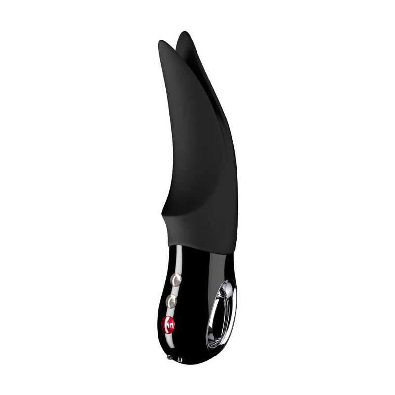 Vibrador clitorial FUN FACTORY Volta Black Line, design elegante e pontas vibratórias.