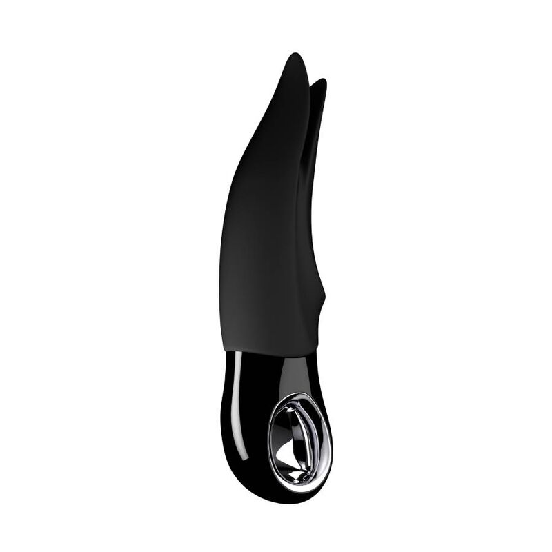 Vibrador clitorial FUN FACTORY Volta Black Line, design elegante e pontas vibratórias.