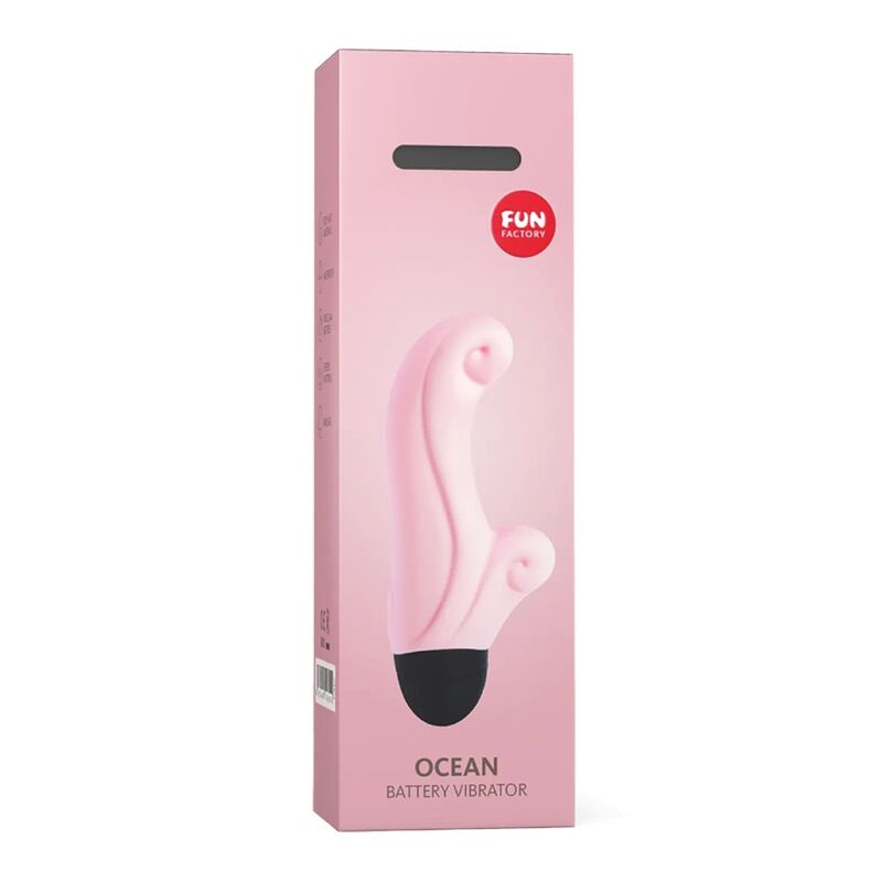 Vibrador FUN FACTORY Ocean Rabbit Rosa para estimulação de ponto G e clitóris.