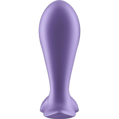 Satisfyer Plugue Anal Vibratório Intensity Bluetooth App Roxo, mostrando design ergonômico e material de silicone seguro.