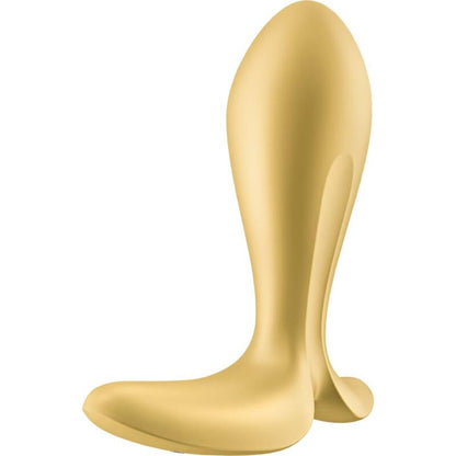 Satisfyer Plugue Anal Vibratório Intensity Bluetooth App Roxo, mostrando design ergonômico e material de silicone seguro.