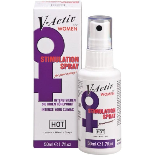 HOT V-ACTIV Spray Estimulante Feminino 50ML para prazer erótico.
