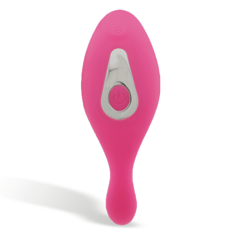 Close-up da Intense Calcinha Vibratória com Controle Remoto Rosa, mostrando seu design discreto e textura de silicone suave.