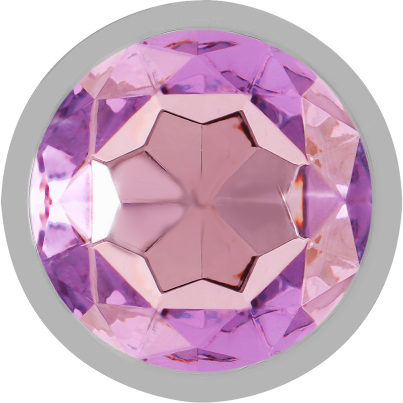 Close-up do Plug Anal de Metal Intense com Cristal Violeta, mostrando o design elegante e a joia.