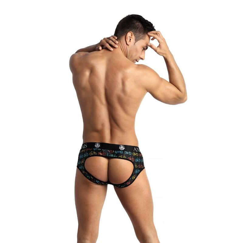 ANAIS MEN Jock Bikini Benito com design de nádegas abertas, exibindo o material e o corte ousado.