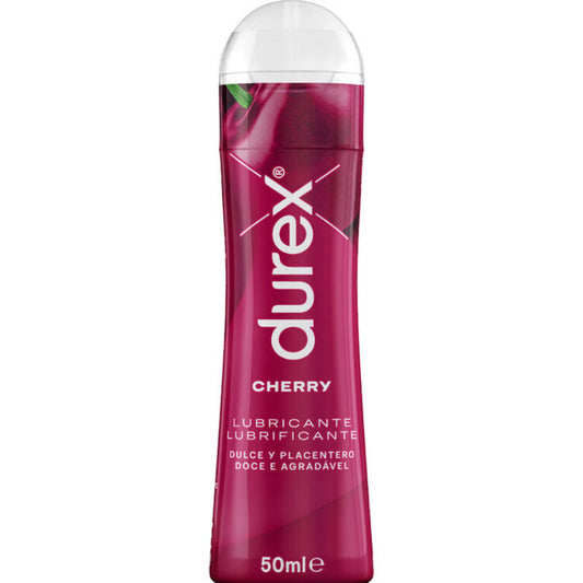 DUREX Lubrificante Play Cheeky Cherry Sabor Cereja 50 ML para momentos íntimos e sensuais.