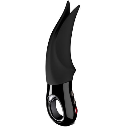 Vibrador clitorial FUN FACTORY Volta Black Line, design elegante e pontas vibratórias.