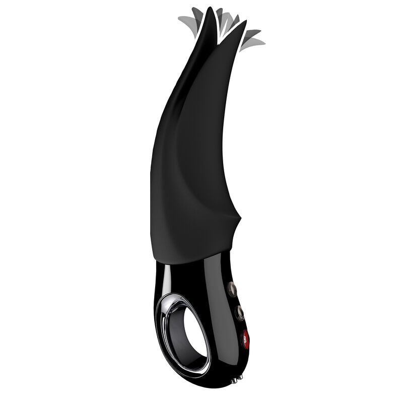 Vibrador clitorial FUN FACTORY Volta Black Line, design elegante e pontas vibratórias.