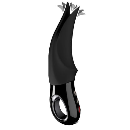 Vibrador clitorial FUN FACTORY Volta Black Line, design elegante e pontas vibratórias.