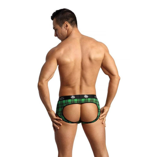 ANAIS MEN Jock Bikini Masculino Magic Xadrez Verde com detalhes do padrão e tecido