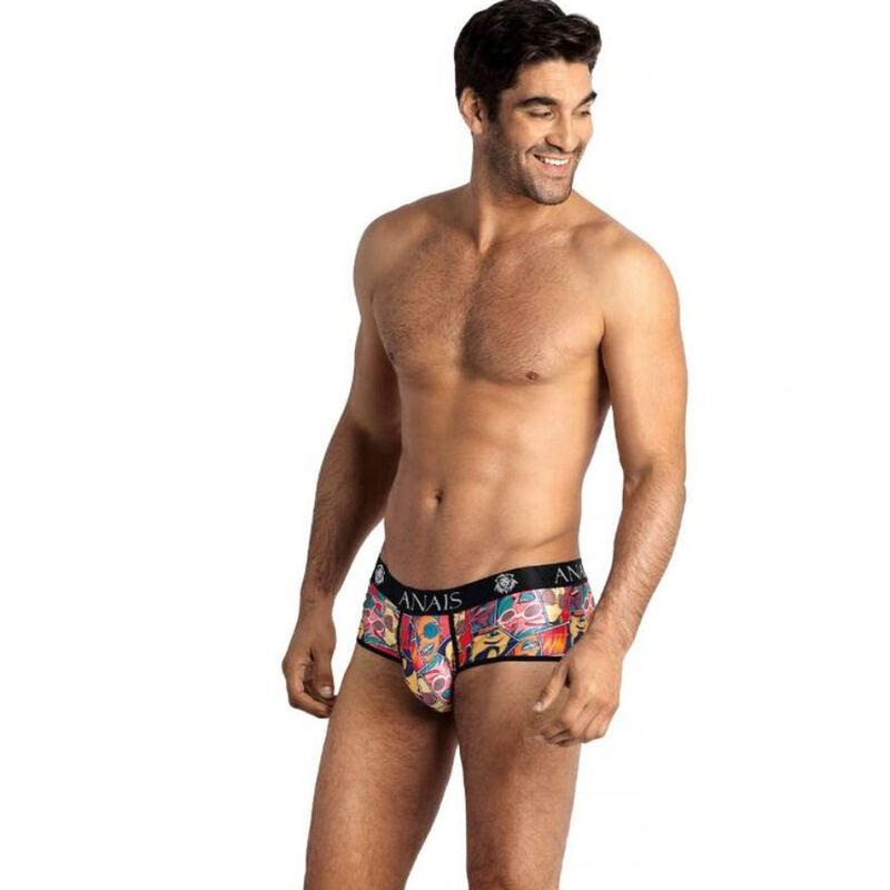 Close-up of the ANAIS MEN Boxer Brief Comics S showing its comic print and soft fabric.