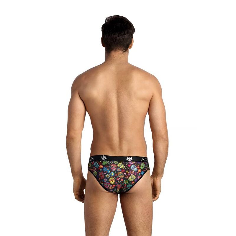 Slip masculino Anais México em poliamida e elastano, detalhe do tecido e corte confortável.