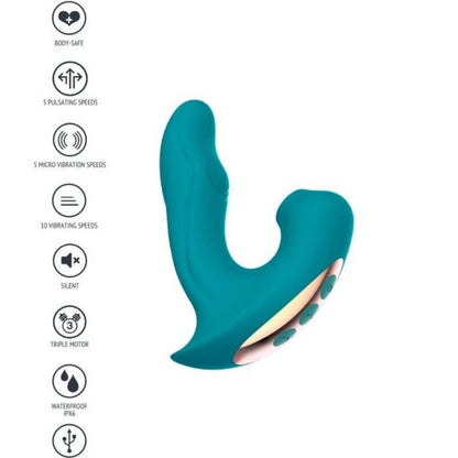 XOCOON Vibrador Estimulador Eternal Love Multi-funções Verde para prazer a dois