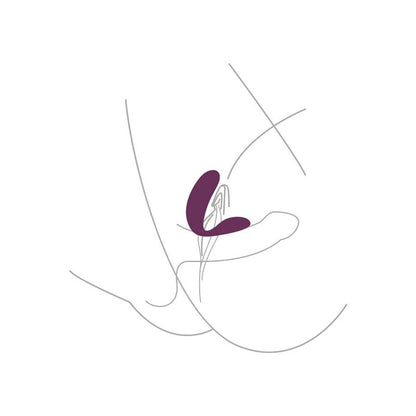 Vibrador para casais Xocoon Bound Love Roxo com controlo remoto, ideal para prazer a dois ou solo.