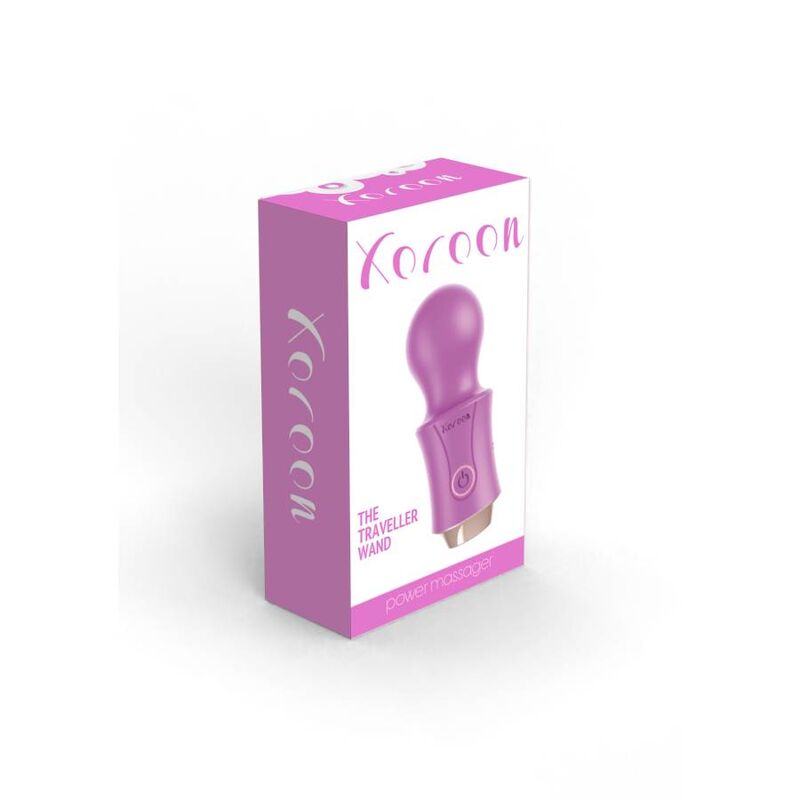 XOCOON Vibrador Wand Recarregável do Viajante Fúcsia para prazer intenso e massagem corporal.
