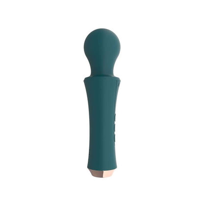 XOCOON Varinha Pessoal Vibratória Recarregável Verde, detalhe da cabeça flexível e corpo ergonómico.