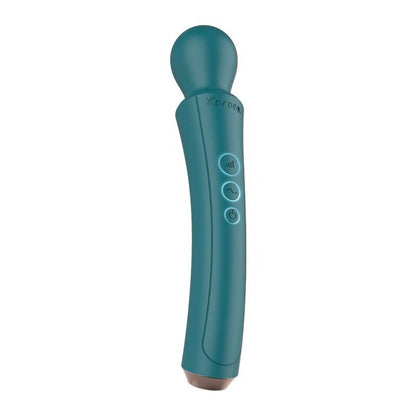Varinha Curva Verde XOCOON com vibração forte para massagem corporal e estimulação erótica.