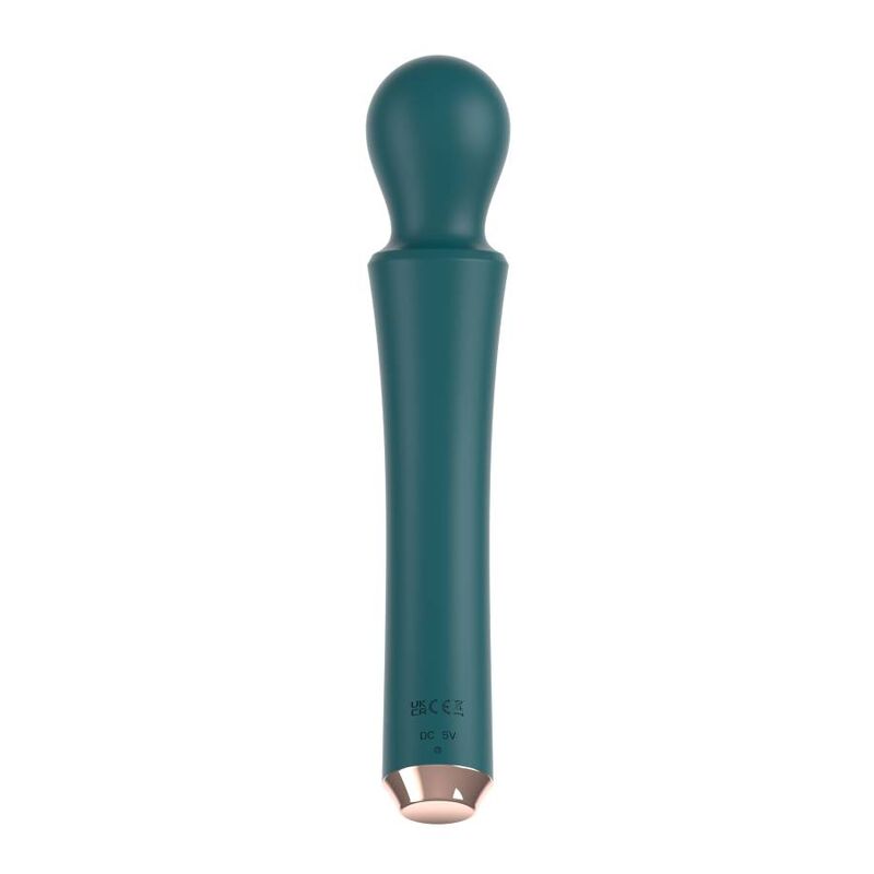 Varinha Curva Verde XOCOON com vibração forte para massagem corporal e estimulação erótica.