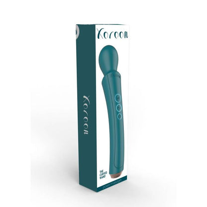 Varinha Curva Verde XOCOON com vibração forte para massagem corporal e estimulação erótica.