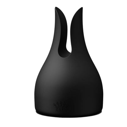 Close-up of the ZALO Varinha Massageadora Kyro Preta showing its luxurious design and silicone head.