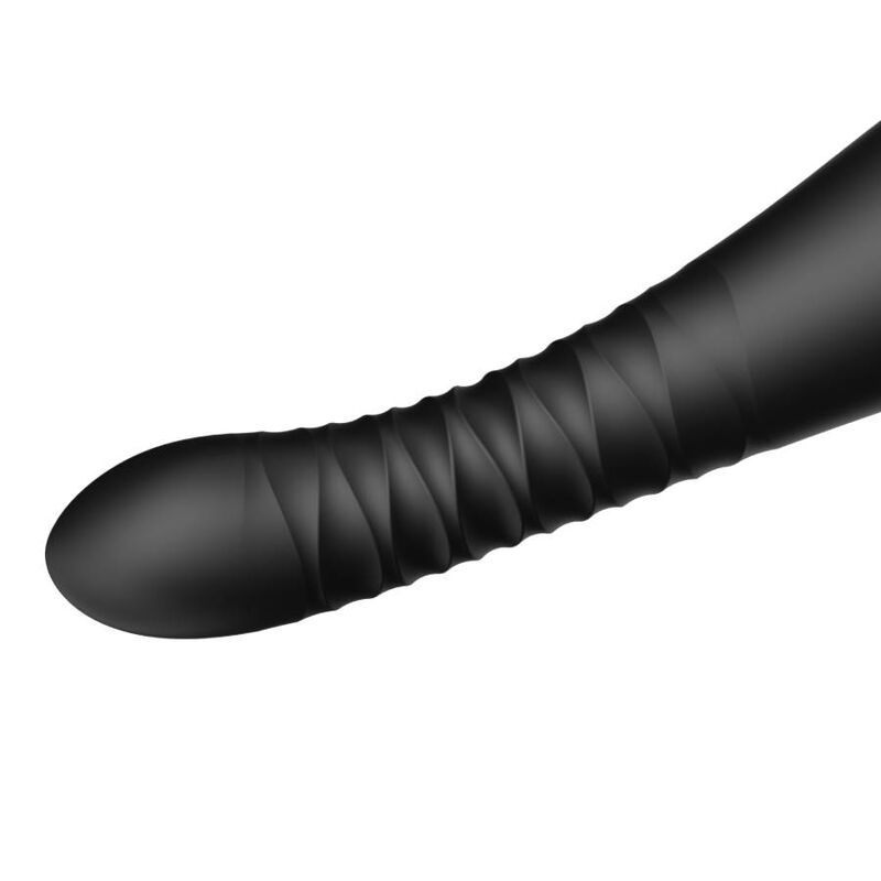 Vibrador ZALO King Thruster Preto com tecnologia PowerThrust e cristais Swarovski