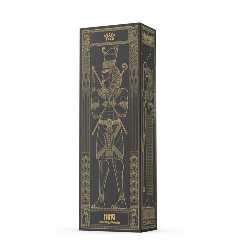 Vibrador ZALO King Thruster Preto com tecnologia PowerThrust e cristais Swarovski
