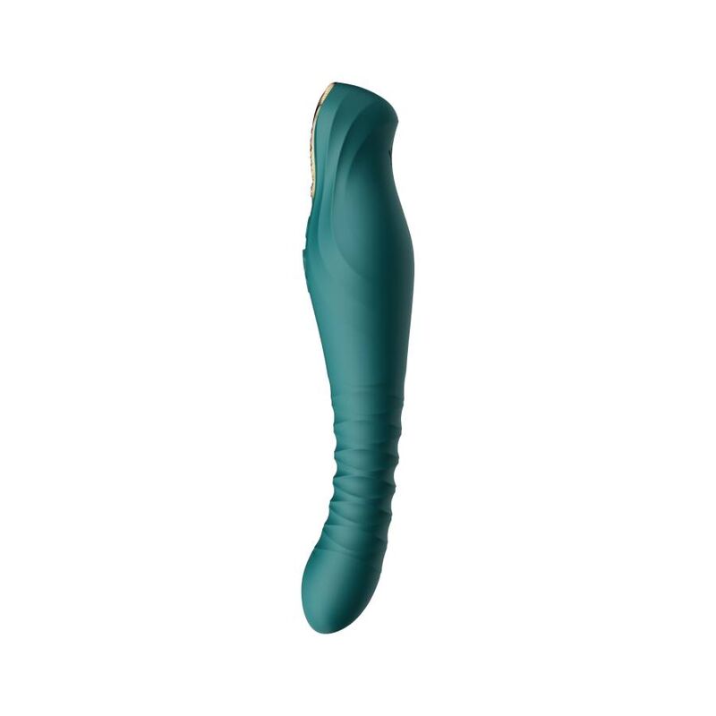 ZALO Vibrador Thruster KING PowerThrust com App na cor verde, mostrando o design e detalhes premium.
