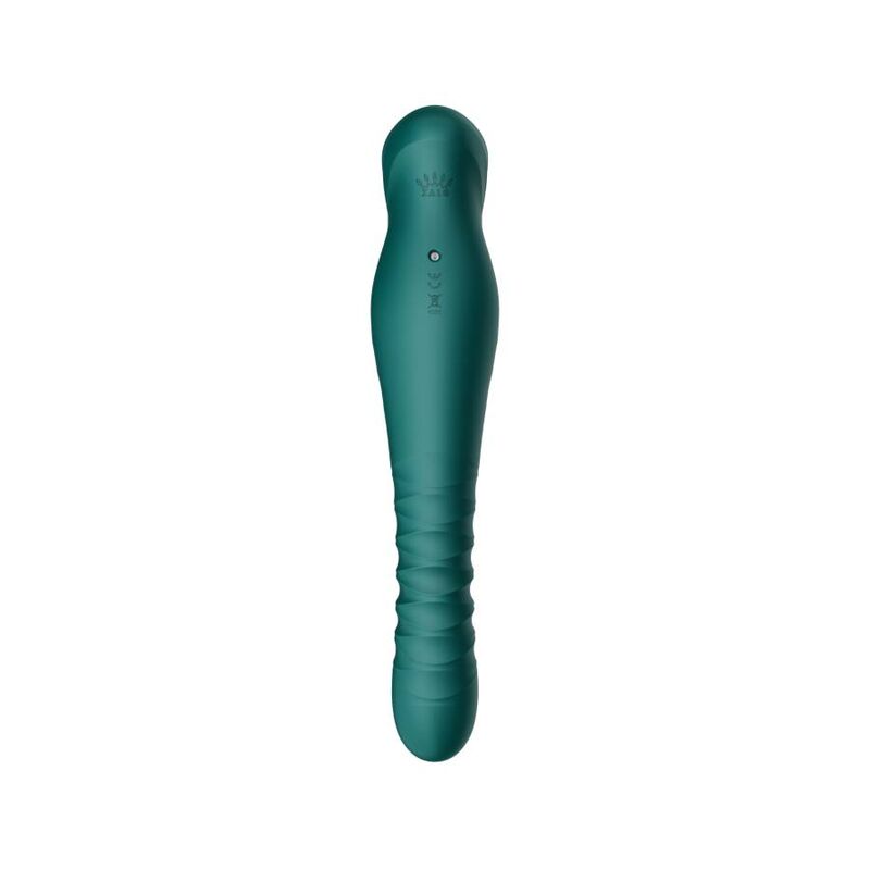 ZALO Vibrador Thruster KING PowerThrust com App na cor verde, mostrando o design e detalhes premium.