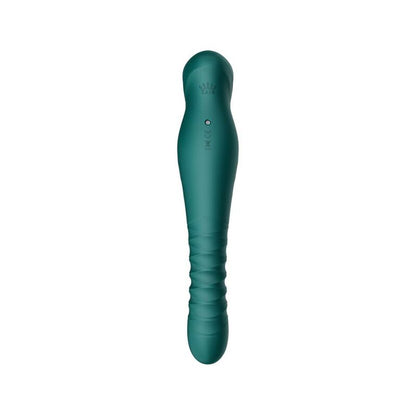 ZALO Vibrador Thruster KING PowerThrust com App na cor verde, mostrando o design e detalhes premium.