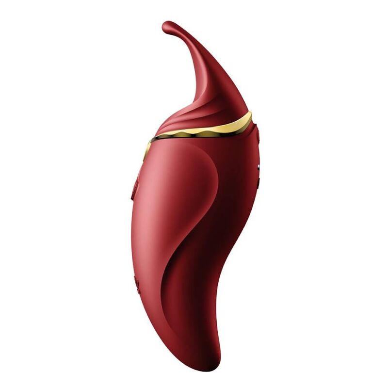 Vibrador pulsador ZALO Hero vermelho para estimulação clitoriana com tecnologia PulseWave.