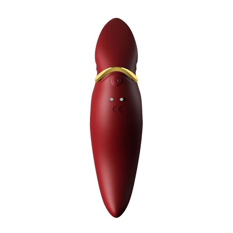 Vibrador pulsador ZALO Hero vermelho para estimulação clitoriana com tecnologia PulseWave.