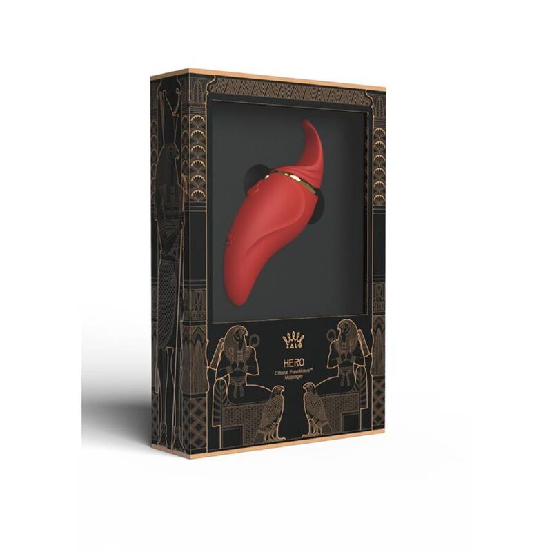 Vibrador pulsador ZALO Hero vermelho para estimulação clitoriana com tecnologia PulseWave.