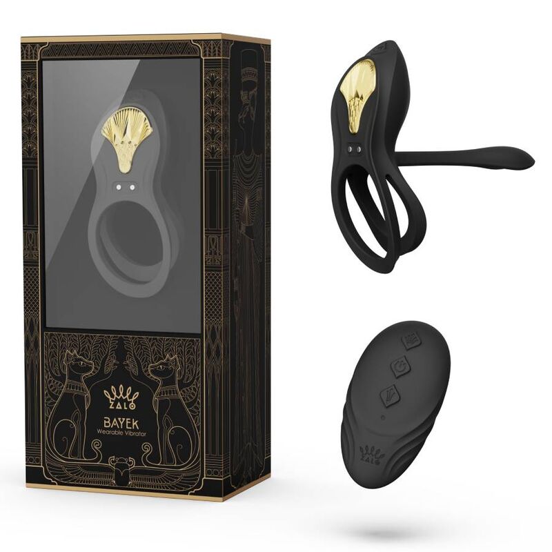 Close-up of the ZALO Anel Vibrante para Casais BAYEK with remote control.