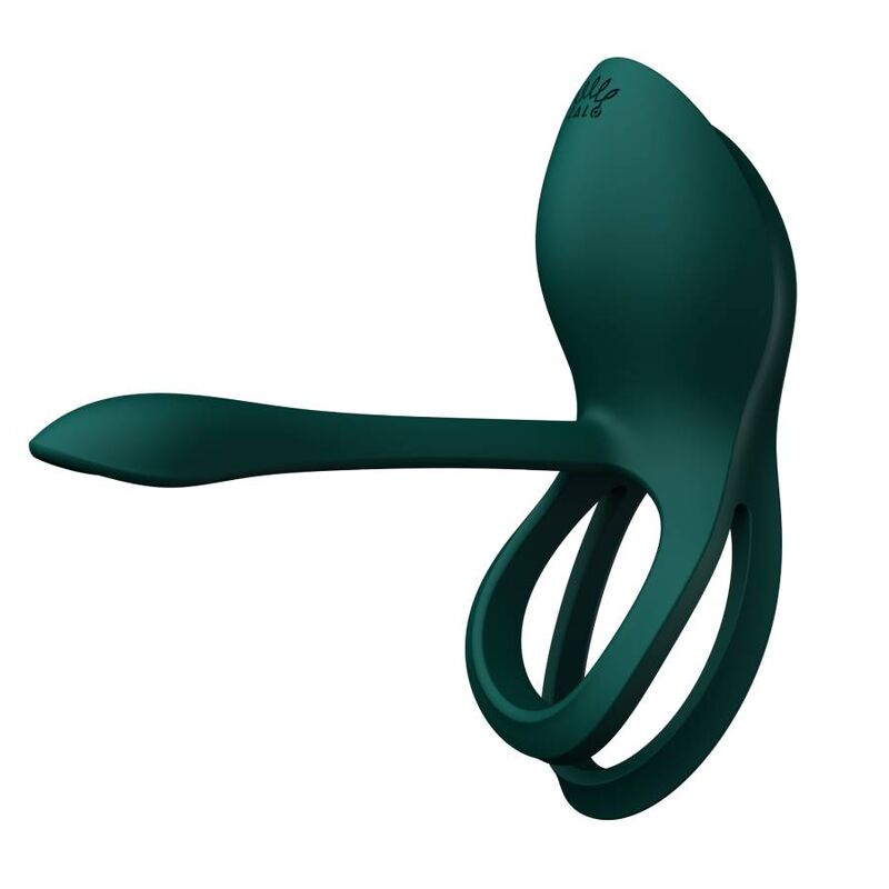ZALO Anel Vibrante para Casais Bayek Verde com design ergonómico e detalhe dourado.