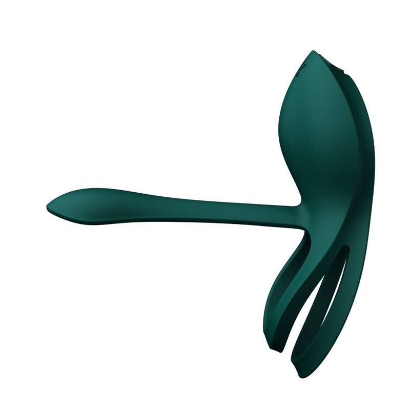 ZALO Anel Vibrante para Casais Bayek Verde com design ergonómico e detalhe dourado.