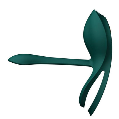 ZALO Anel Vibrante para Casais Bayek Verde com design ergonómico e detalhe dourado.